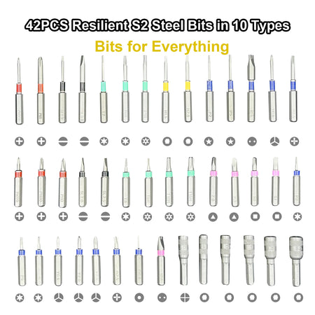 71 in 1 Electric Screwdriver Cordless with LED Light Small Screwdriver Sets MAX 0.52N Pc Multi Tool Kit Repair Kit