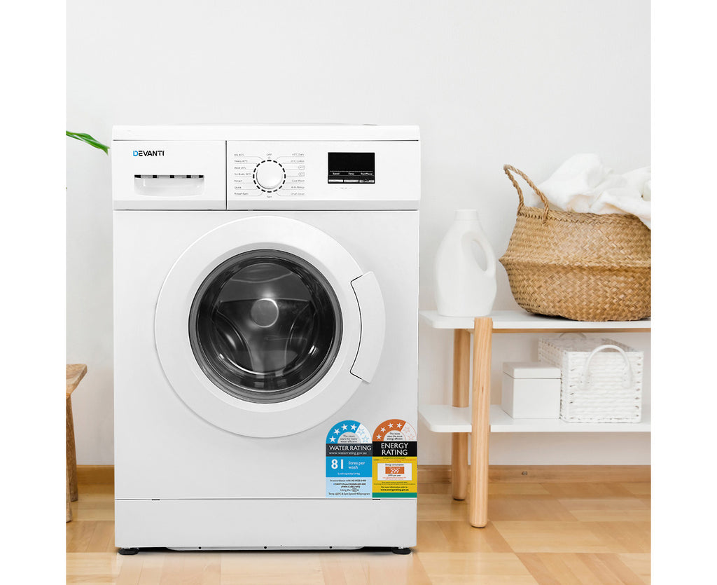 8Kg Front Load Washing Machine White