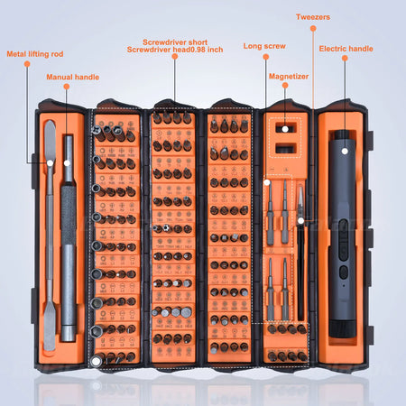 138 in 1 Precision Electric Screwdriver Set Multi-Function Magnetic Repair Tool Kit 