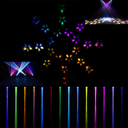 Bright Beam Moving Head - 14 Colors, Dual Prisms, Rainbow & Frost stage and event lighting
