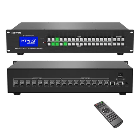 4K 30Hz Video HDMI Matrix Switcher 16X16 + IR Remote ,  Audio Video Equipments 16 Port HDMI Matrix Switch 16 in 16 Out