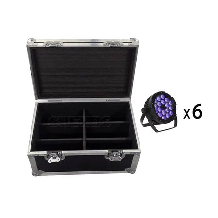 6Pcs LED 18X18W 6In1 Waterproof Par Lighting RGBWA+UV Lamp Strobe Dimming Effect