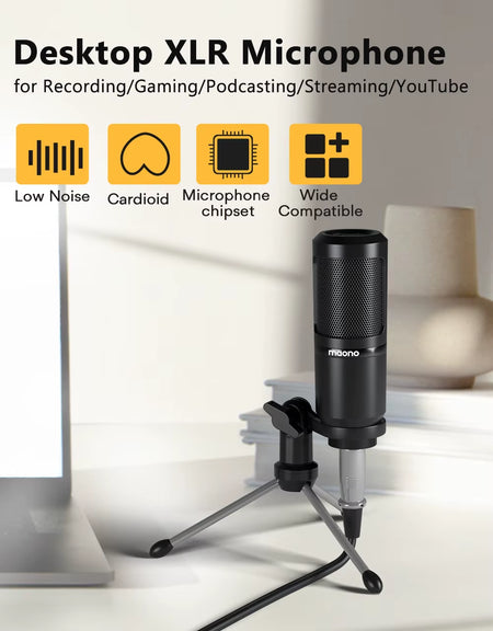 PM360TR Podcast Condenser Microphone for Computer, Laptop, Smart Phones, Recording and live streaming