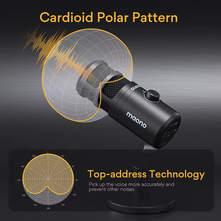 PD100U Dynamic USB Microphone with Type-C Connector for Phone Compute Metall Mic for Recording Streaming Gaming