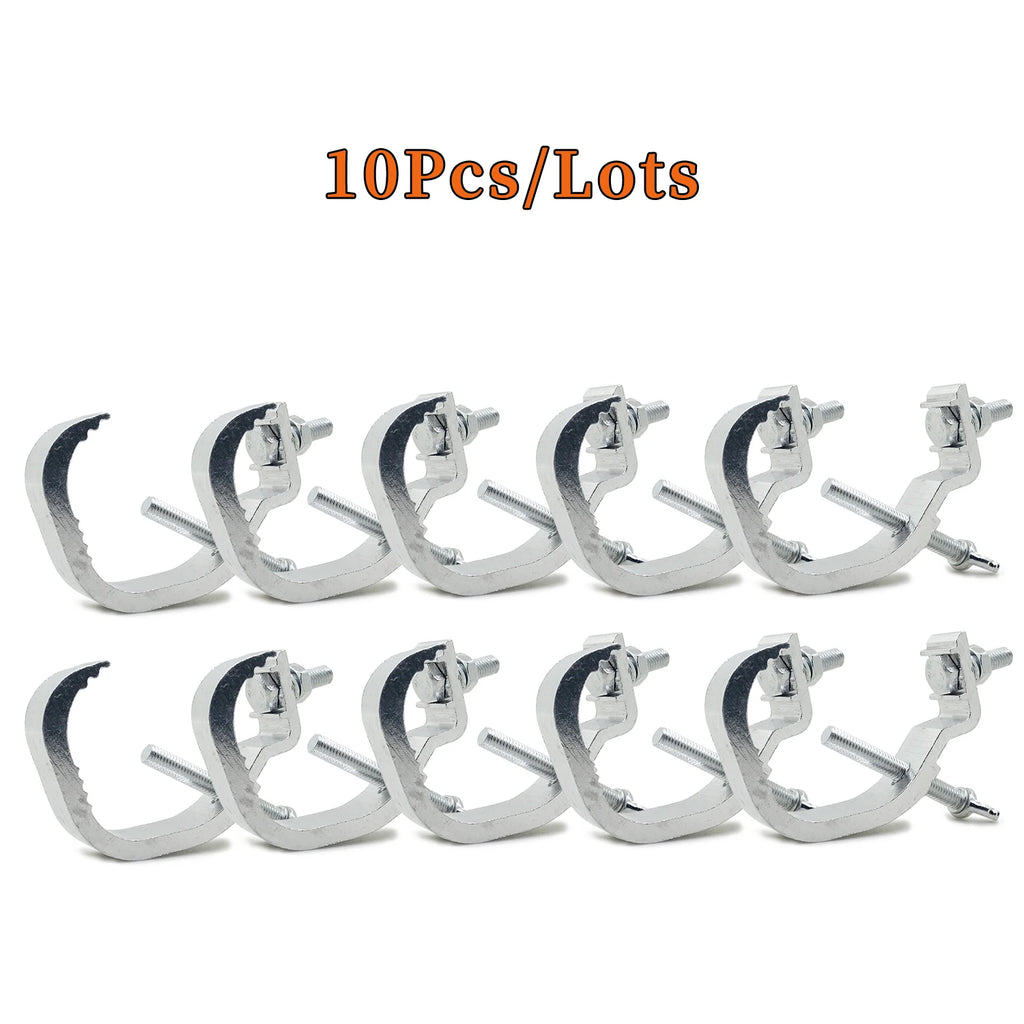 10Pcs Stage Light Truss Hanging Hooks 100Kg 30-55mm Lights Truss Open Hooks