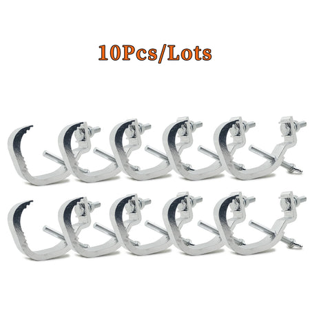 10Pcs Stage Light Truss Hanging Hooks 100Kg 30-55mm Lights Truss Open Hooks