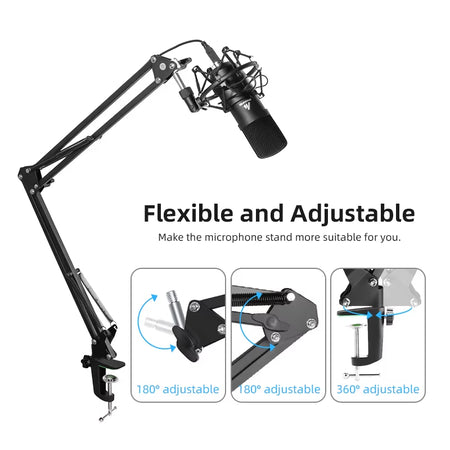Microphone Suspension Boom Scissor Arm Stand for Professional Podcast Streaming Youtube Microfone