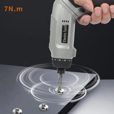 Mini Cordless High Torque Electric Drill with Lithium Battery Type-C Rechargeable Electric Screwdriver DIY Household Tools.