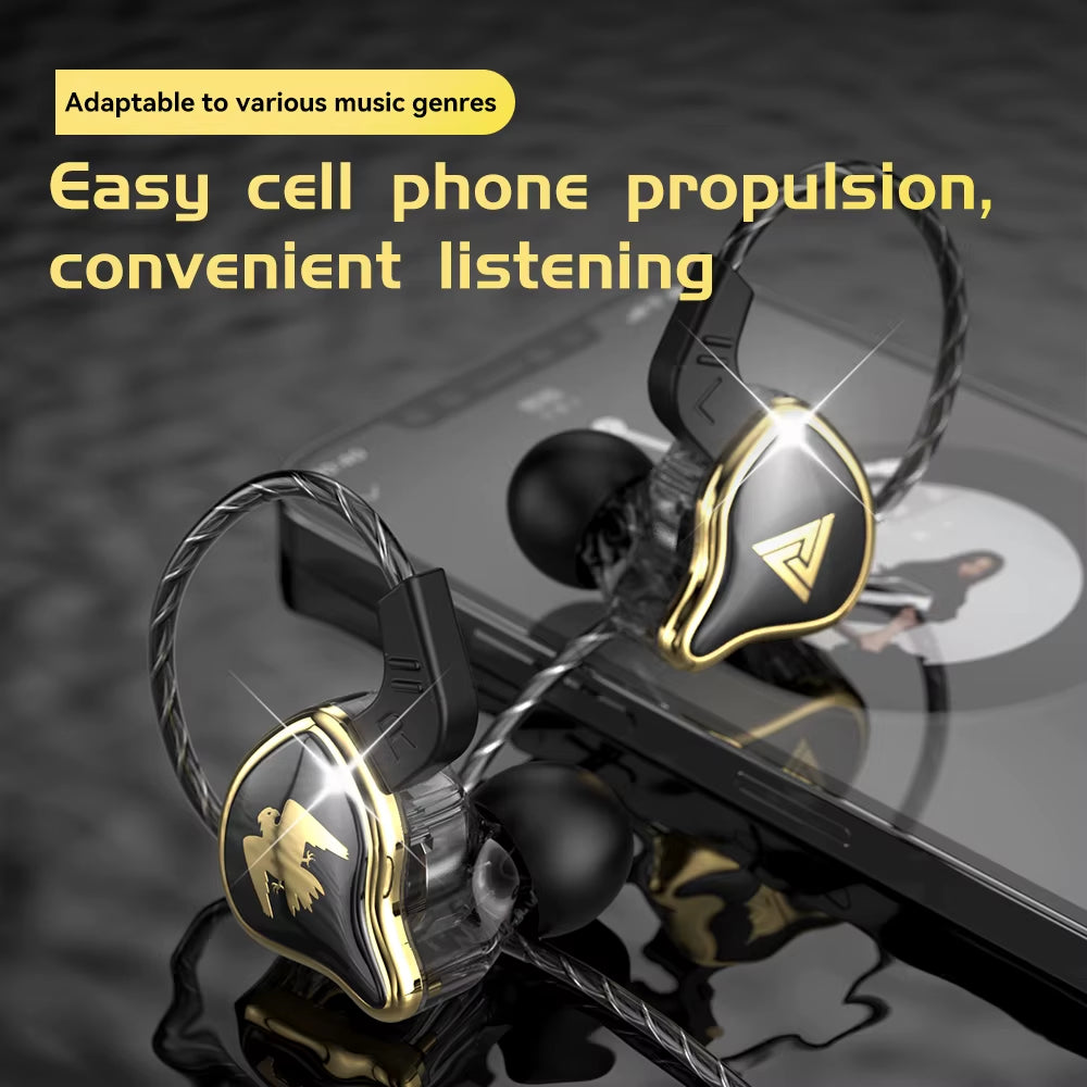 QKZ AK6-Ares Sports In-ear HIFI Wired Control Earphone with Mic with Noise Cancellation