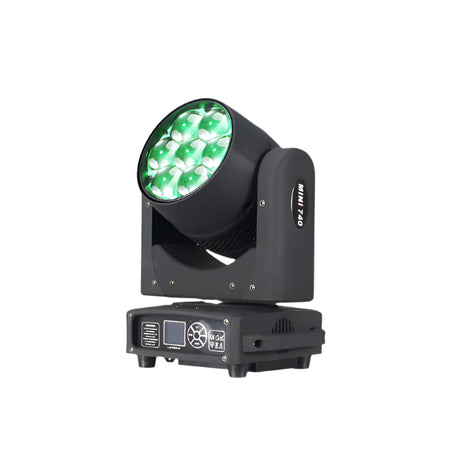 7X40W Mini RGBW DMX Beam + Wash Zoom Moving Head Stage Light