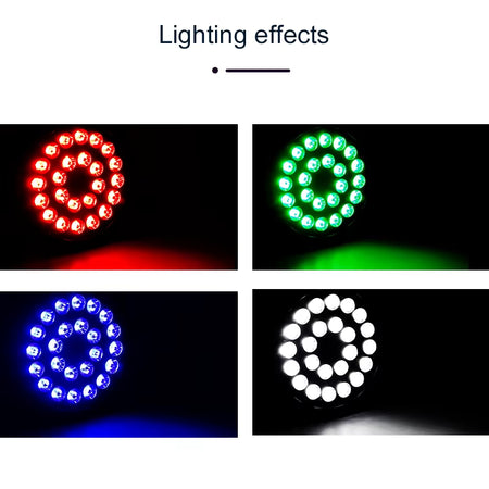 24X18W RGBWA UV 6 in 1 High Power Par Light Stage Party DMX Light Aluminum Stage Flat Spotlight for Wedding Club DJ Disco
