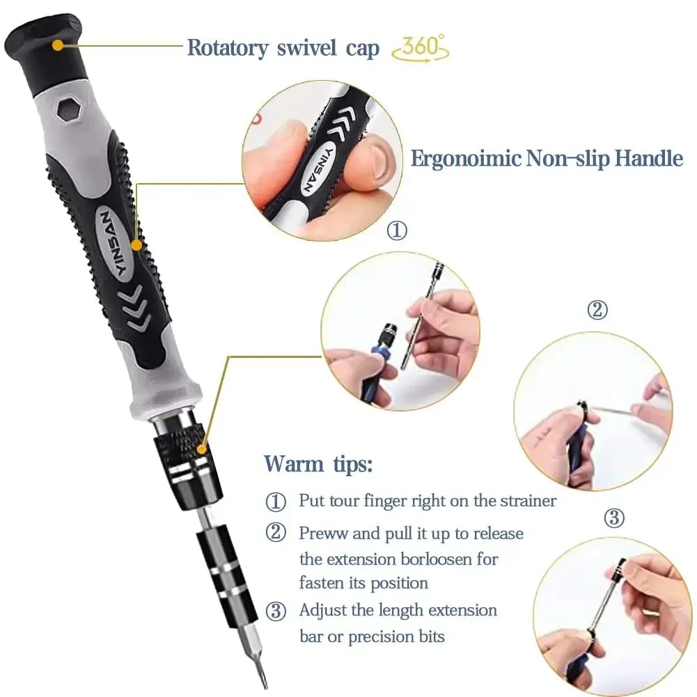 116 in 1 Precision Screwdriver Set Magnetic Screw Driver Bit Professional Repair Tool Kit