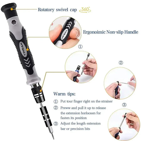116 in 1 Precision Screwdriver Set Magnetic Screw Driver Bit Professional Repair Tool Kit