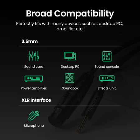 XLR Female to 3.5Mm TRS Stereo headphone Audio Jack  