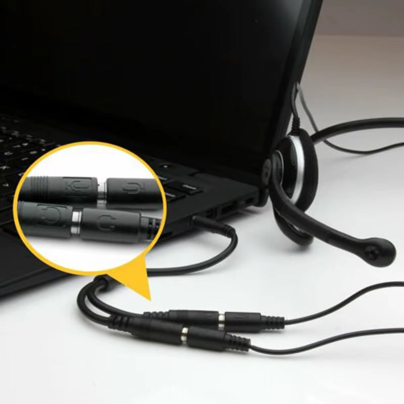 1Pc 3.5Mm Stereo Audio Male to 2 Female Adapters Converters Headset Mic Splitter Cable Adapter Mobile Phone Accessories