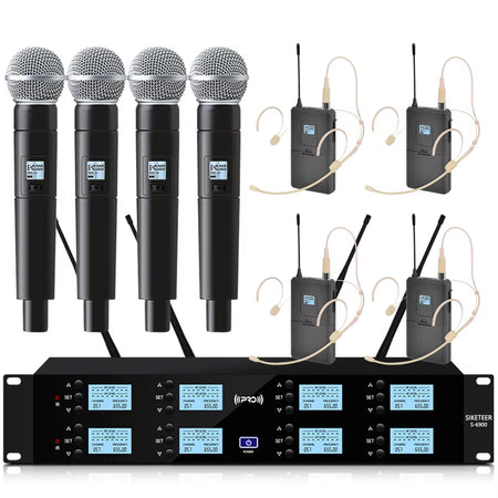 Professional UHF Wireless Microphone Headset Handheld Collar Gooseneck for Stage Speaker Wedding Conference Church Outdoor