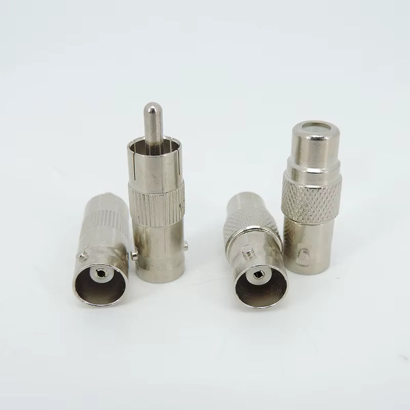 BNC to RCA Adapter Set - Male/Female Connectors for CCTV, Audio, Video (4 Types)
