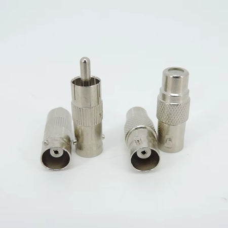 BNC to RCA Adapter Set - Male/Female Connectors for CCTV, Audio, Video (4 Types)