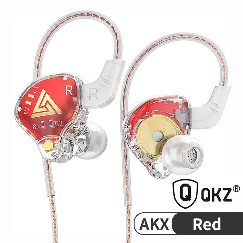 QKZ AK6-Ares Sports In-ear HIFI Wired Control Earphone with Mic with Noise Cancellation