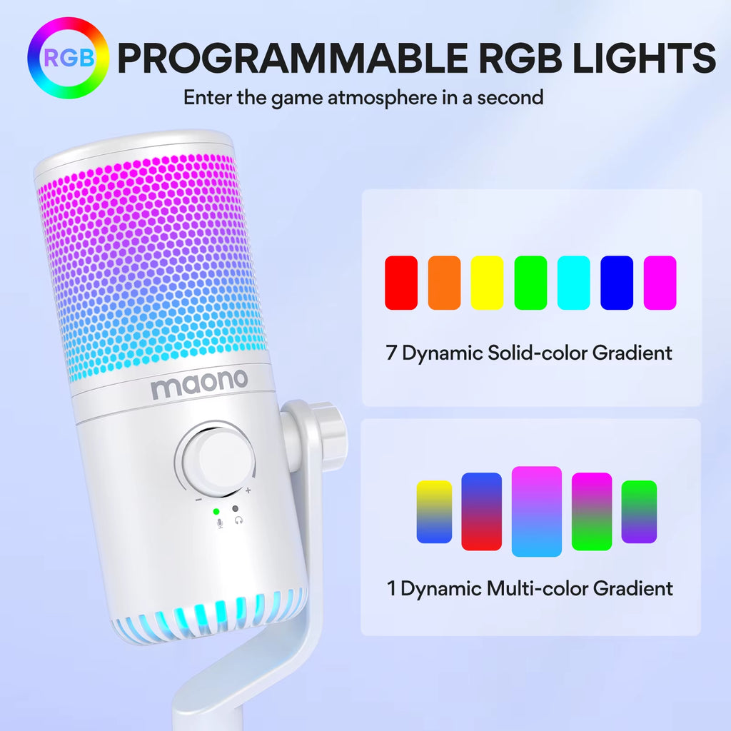 Maono DM30 Usb/Type-C Microphone for Phone PC, Podcasting, live Streaming and Gaming