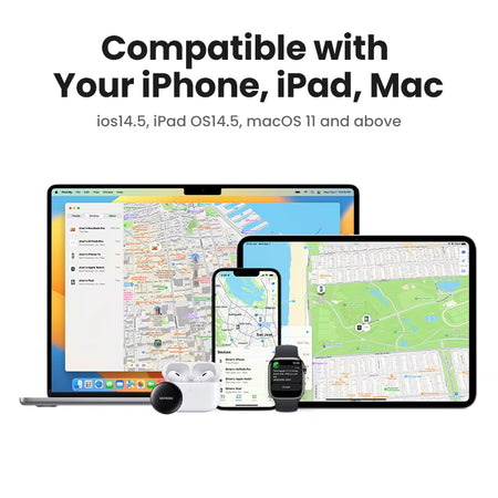 UGREEN Finder Security Smart track Link Tag with Apple Find My Key Bluetooth GPS Tracker for Luggage. Not compatible with Android