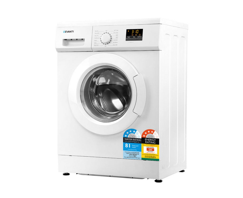 8Kg Front Load Washing Machine White