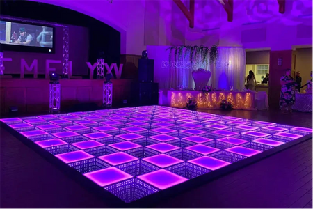 12pcs RGB LED Dance Floor Tiles - DMX512 Control, Party, Club, Stage
