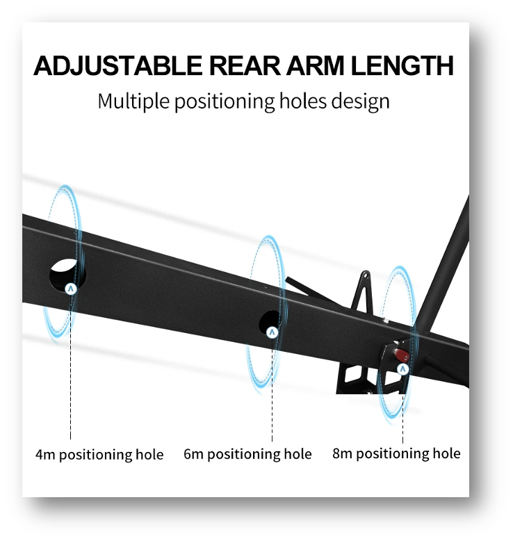 Upgraded 6M Jib Crane, Stable 20KG Capacity Aluminum Alloy Camera Camera  Mount for SLR & Video, Shooting Boom Crane Stabilizer