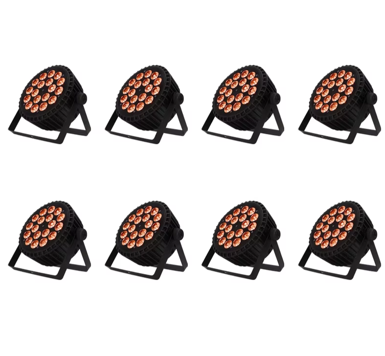 4/6/8Pcs 18X12W 4In1 Led Par Light 18X18W RGBWA UV 6In1 DMX Stage Led Lights with Flight Case Options