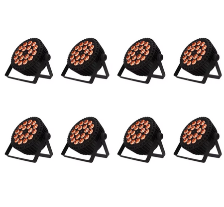 4/6/8Pcs 18X12W 4In1 Led Par Light 18X18W RGBWA UV 6In1 DMX Stage Led Lights with Flight Case Options