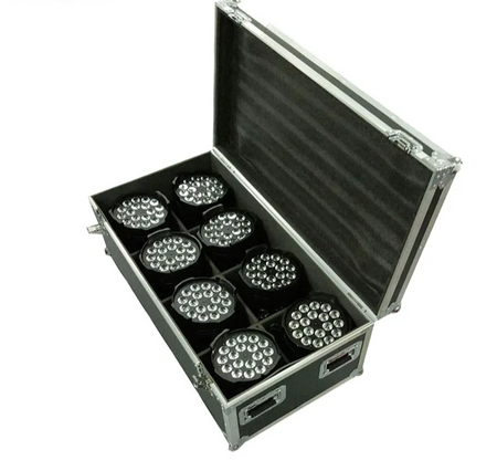 Flight Case with 4/6/8 Pieces LED Par Can 18X18W RGBWA+UV Lighting 6IN1 LED Stage Lighting