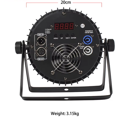 18x18W Aluminum Flat Par Powerful 6-in-1 LEDs DMX512 for Wash Stage Lighting