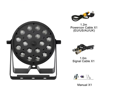 New 18x18W RGBWA UV Zoom Wash LED Par - Wide 23-49° Beam Angle