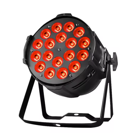 2Pcs High-Power Aluminum LED Pars - 18x18W RGBWA+UV & 18x12W 6-in-1