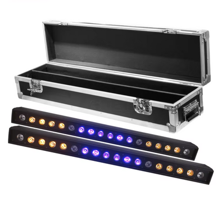 LED Wash Wall 18X18W RGBWA+UV 6In1 Stage Lighting with Flightcase 