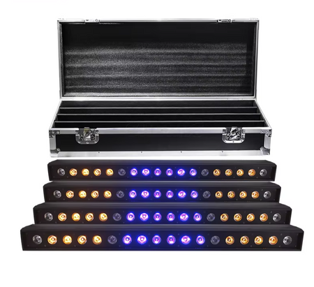 LED Wash Wall 18X18W RGBWA+UV 6In1 Stage Lighting with Flightcase 