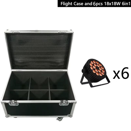 4/6/8Pcs 18X12W 4In1 Led Par Light 18X18W RGBWA UV 6In1 DMX Stage Led Lights with Flight Case Options