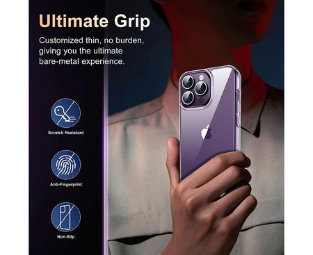 [5 in 1] Shockproof Bumper Phone Cover for Iphone 14 6.1-Inch, with 2-Pack Screen Protector and 2-Pack Camera Lens Protector