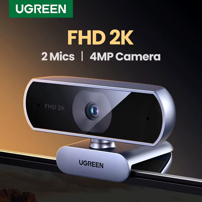 UGREEN 2K HD Mini USB Webcam for Laptop 
