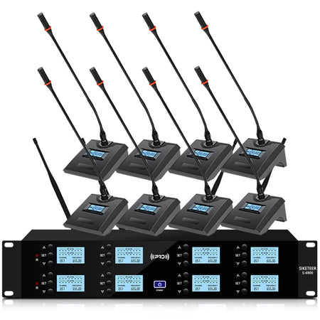 Professional UHF Wireless Microphone Headset Handheld Collar Gooseneck for Stage Speaker Wedding Conference Church Outdoor