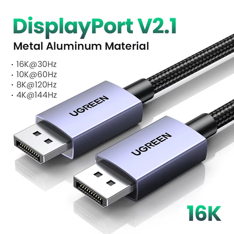 Displayport Cable 16K 8K Video Audio Cable for Xiaomi TV Box PC Laptop Monitor Video Game DP Cable Display Port
