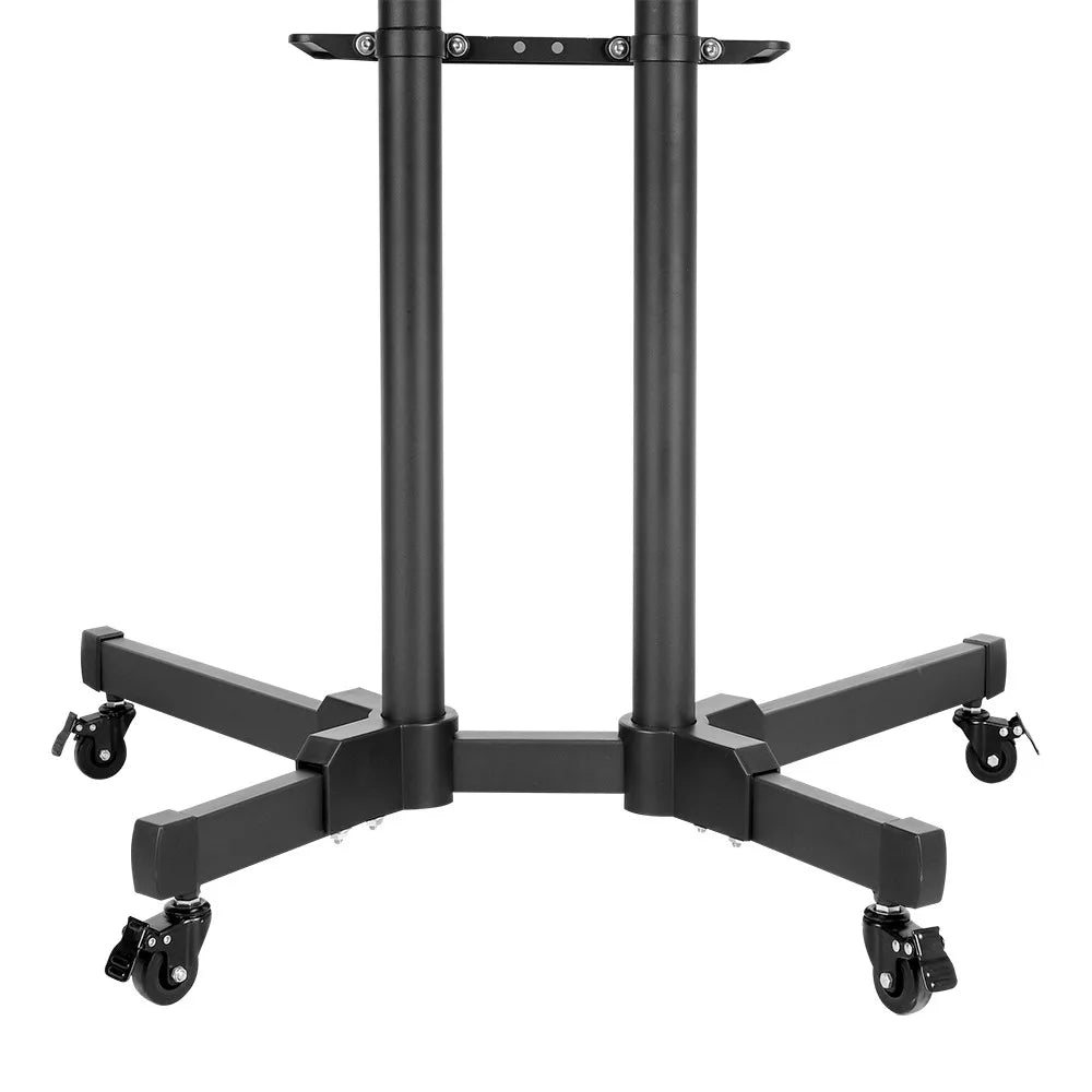32-70 Inch Screen Height Adjustable Mobile TV Stand on Wheels 