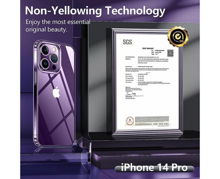 [5 in 1] Shockproof Bumper Phone Cover for Iphone 14 6.1-Inch, with 2-Pack Screen Protector and 2-Pack Camera Lens Protector