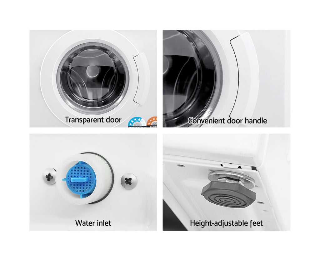 8Kg Front Load Washing Machine White