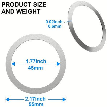 10PCS for Magsafe Magnetic Plate Ring  Stickers Support Wireless Charger Metal Plate Sheet for Iphone Samsung Xiaomi