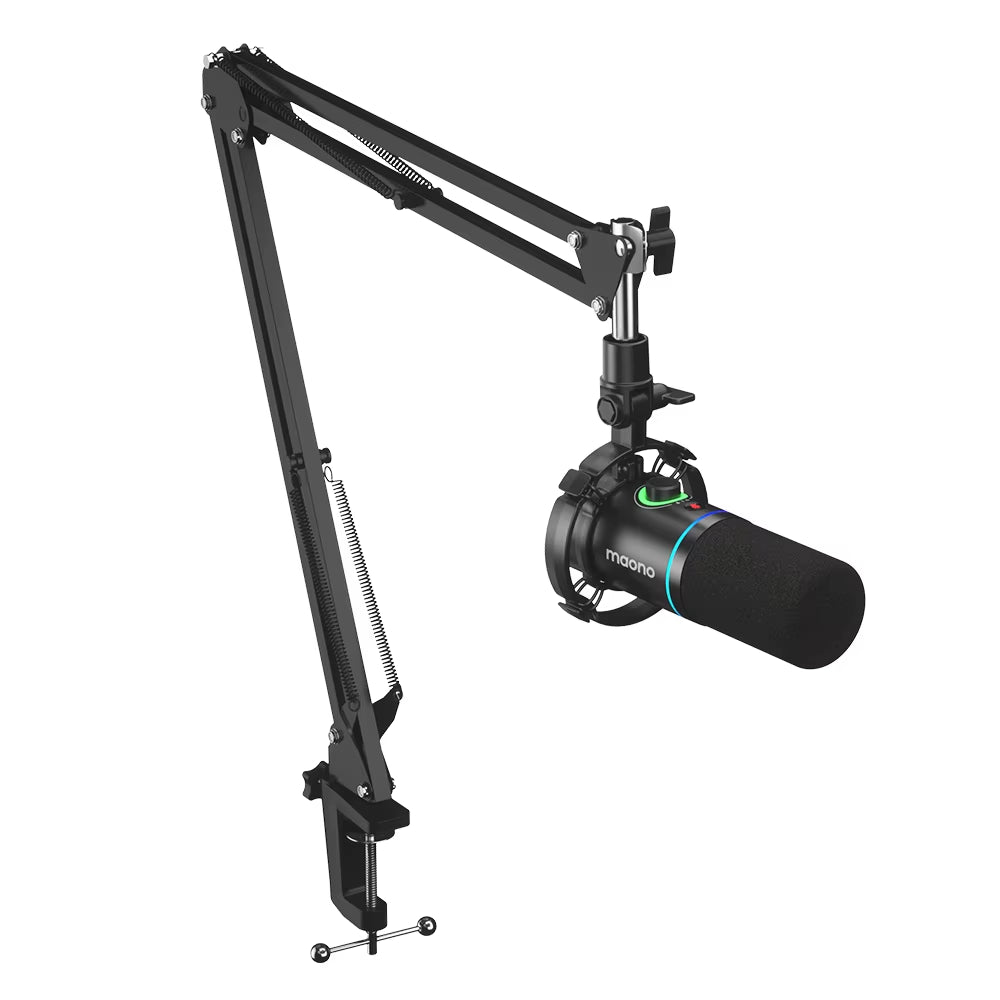 XLR\USB Dynamic Microphone for Gaming Recording Streaming Youtube Metal Mic with Software Tap-To-Mute Gain Knob PD200X