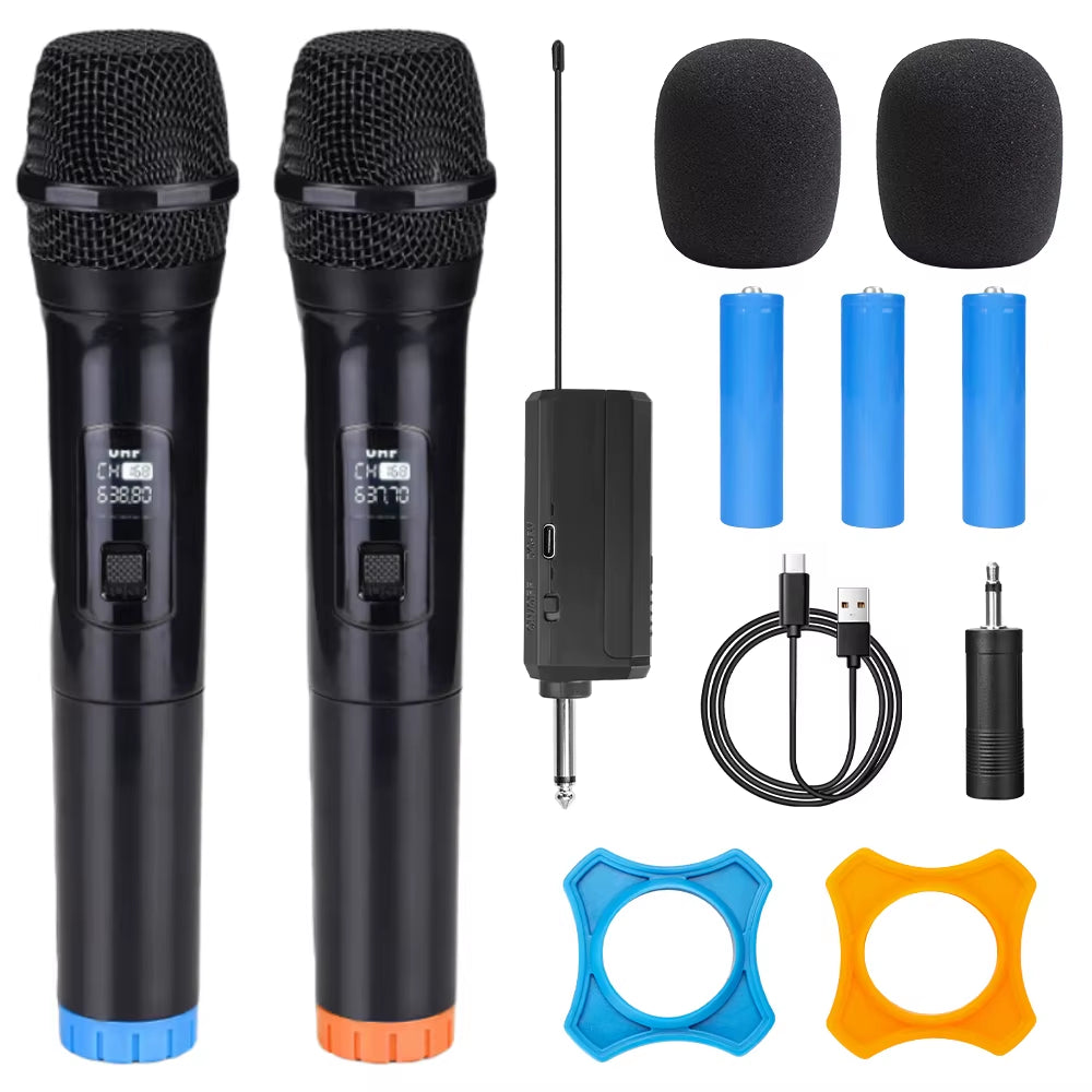 Dynamic Handheld Wireless Microphone with Rechargeable Receiver