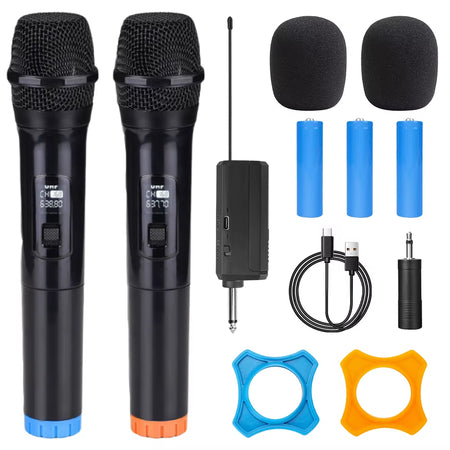 Dynamic Handheld Wireless Microphone with Rechargeable Receiver