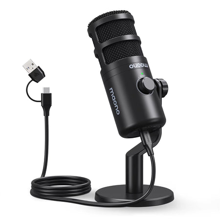 PD100U Dynamic USB Microphone with Type-C Connector for Phone Compute Metall Mic for Recording Streaming Gaming