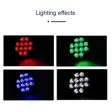 4Pcs DMX Waterproof IP65 12X18W RGBWA+UV Wireless Remote Control LED Stage Light